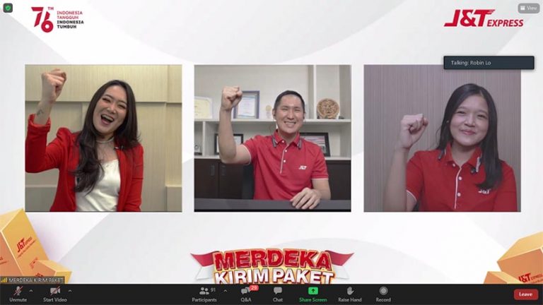 PRESS CONFERENCE MERDEKA KIRIM PAKET BAPAK ROBIN LO - CEO J&T EXPRESS DAN HERLINE SEPTIA - BRAND MANAGER J&T EXPRESS copy