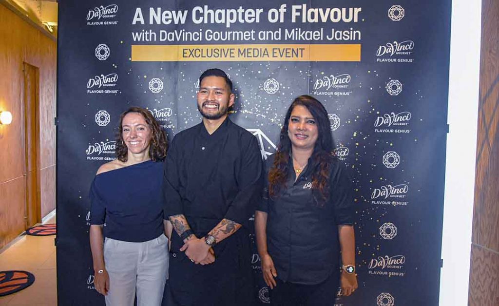 Eloise Dubuisson (General Manager Food Service Kerry APMEA), Mikael Jasin (Brand Ambassador DaVinci Gourmet Indonesia), Nancy Wangsa (Country Manager Kerry Ingredients Indonesia)